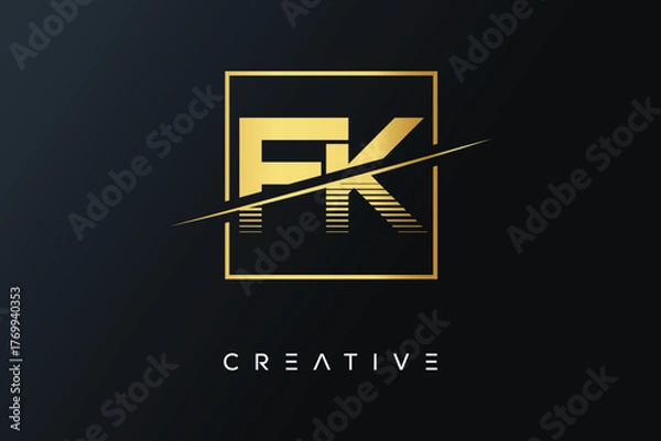 Obraz Opulent FK — Elegant Gold Branding Concept