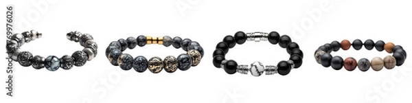 Obraz Strength bracelet – A tangible reminder of inner strength, resilience, and empowerment. Isolated on Clear White Background Highly Detailed