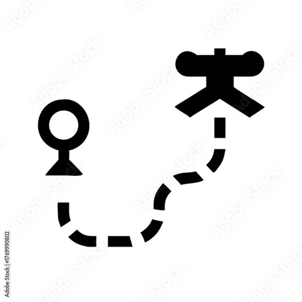 Fototapeta Drone Path Route Navigation Tracking icon set – Drone, Path, Route, Navigation, Tracking, Aerial, Technology