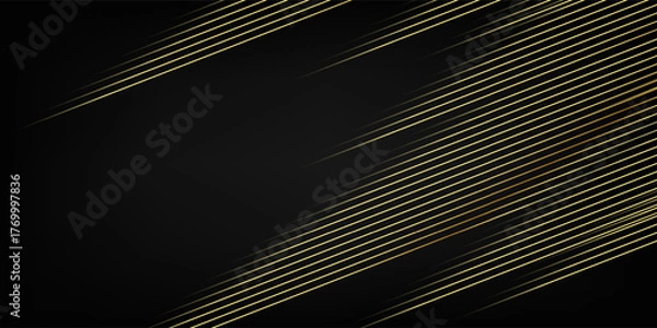 Fototapeta Abstract vector background. Geometric Lines - Creative and Inspiration Design . Gold Color