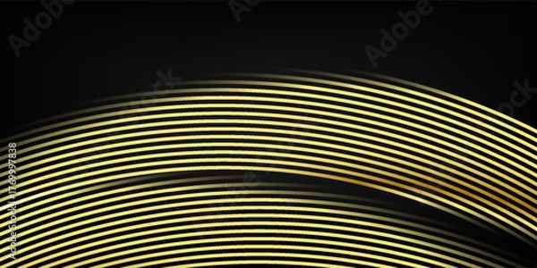 Fototapeta Abstract vector background. Geometric Lines - Creative and Inspiration Design . Gold Color