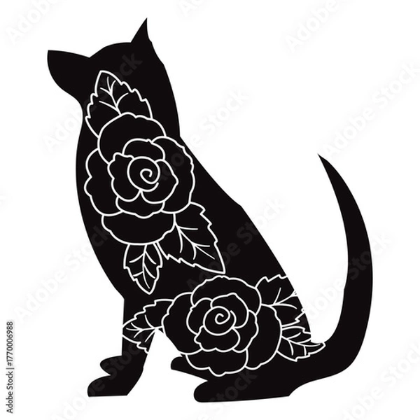 Obraz Flower Dog Animal SVG Vector 12