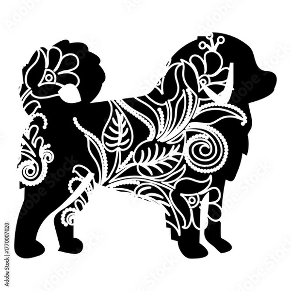 Obraz Flower Dog Animal SVG Vector 16