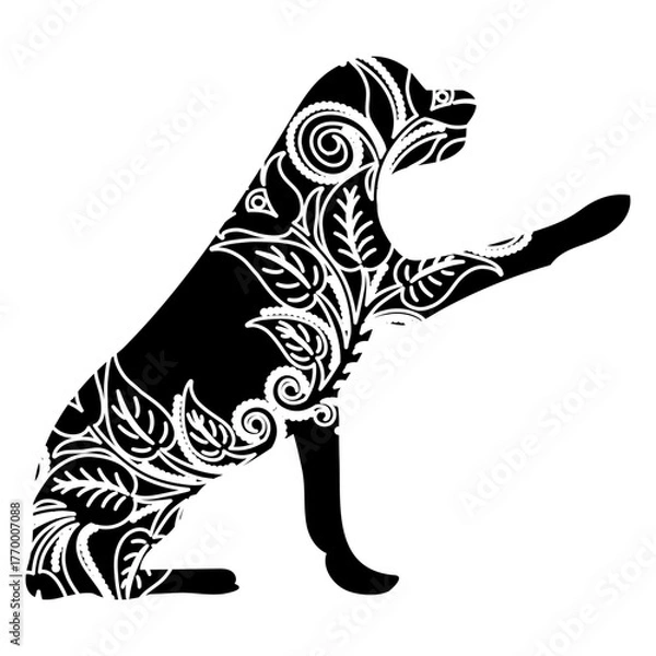 Obraz Flower Dog Animal SVG Vector 21