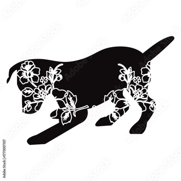Obraz Flower Dog Animal SVG Vector 24
