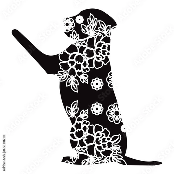 Obraz Flower Dog Animal SVG Vector 25