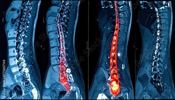 Fototapeta Spinal MRI Scans - Visualizing the Human Spine and Potential Issues.