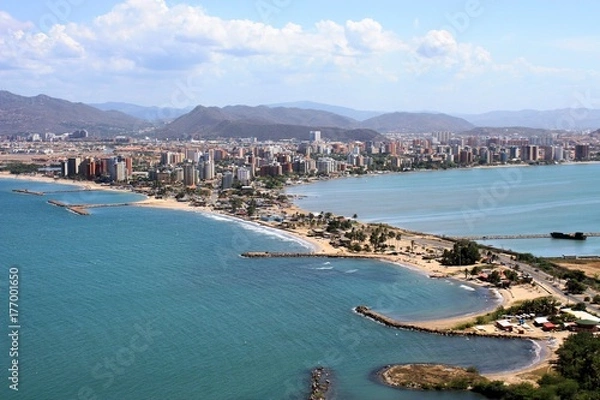 Fototapeta Puerto la Cruz (Venezuela) from hill nearby 