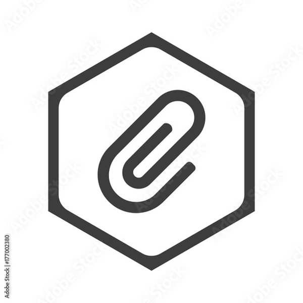 Fototapeta ikona sześciobok z zaokrąglonymi wewnątrz krawędziami