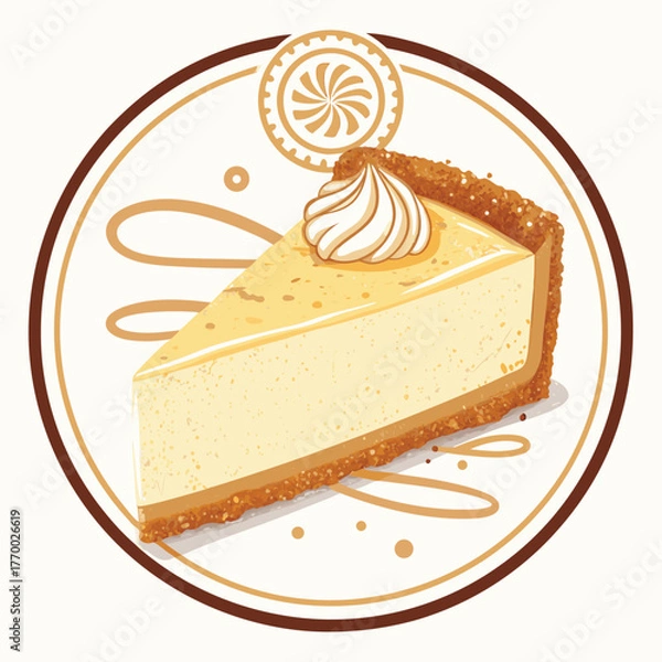 Obraz cheesecake shop logo design template