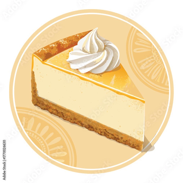 Obraz cheesecake shop logo design template