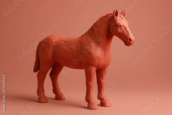 Fototapeta Matte Red Horse – Year of the Horse Symbol 2026