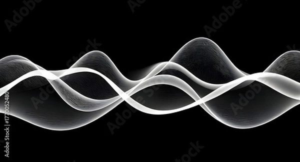 Obraz Abstract Motion Lines — Fluid Gradient Wave Design for Tech Themes
