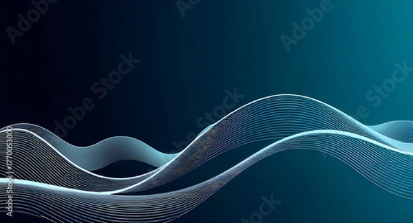 Fototapeta Dynamic Sound Waves — Abstract Frequency Lines Vector Background

