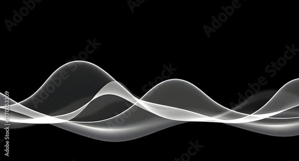 Obraz Stylized Equalizer Wave — Vector Line Art Design with Smooth Curves
