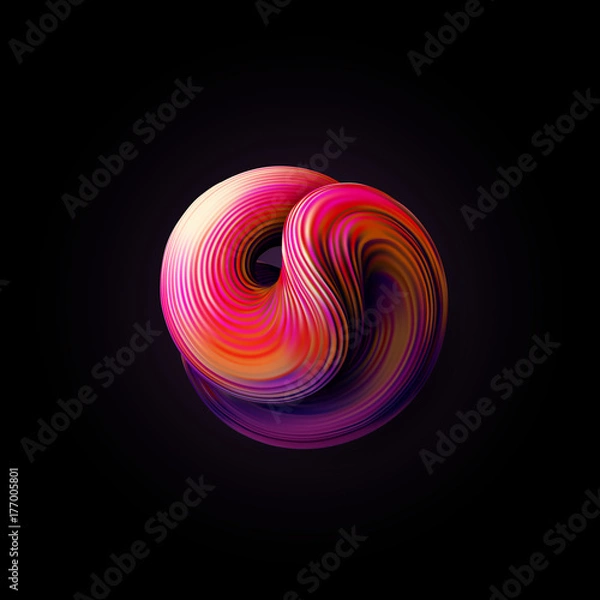 Obraz Abstract 3d twisted shape.