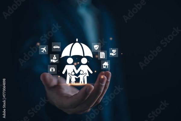 Fototapeta Employee with wellbeing concept, Creating benefits and satisfaction program, Fostering a positive work culture and employee engagement, The physical, mental and emotional healthcare.