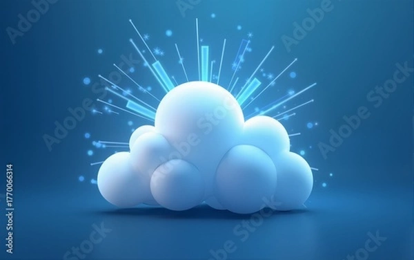 Obraz background image illustration of cloud data storage. High quality