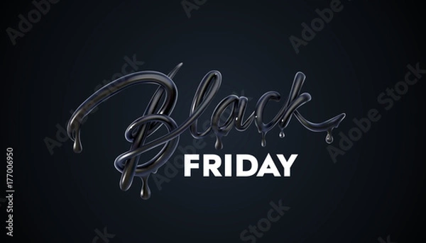 Fototapeta Etykieta sprzedaży w Czarny piątek. Ilustracja wektorowa reklamy.