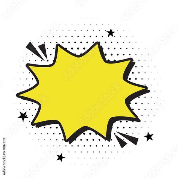 Fototapeta halftone style blank speech bubbles retro comic background