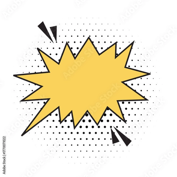 Obraz halftone style blank speech bubbles retro comic background