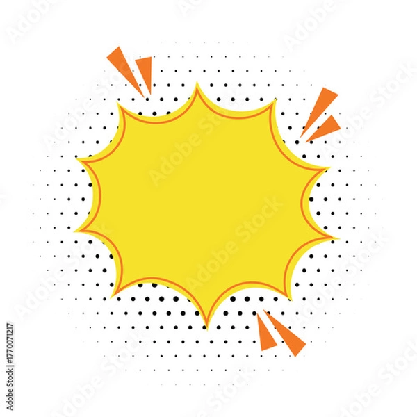 Fototapeta halftone style blank speech bubbles retro comic background