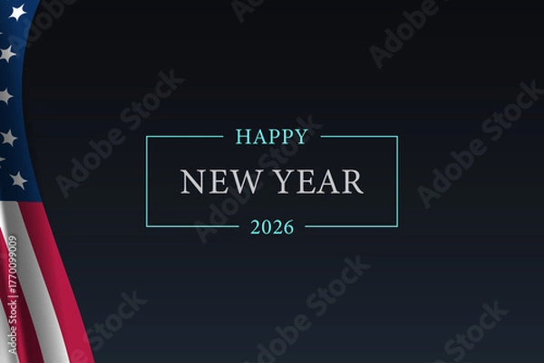 Obraz Celebrating 2026 A Vibrant New Year Illustration