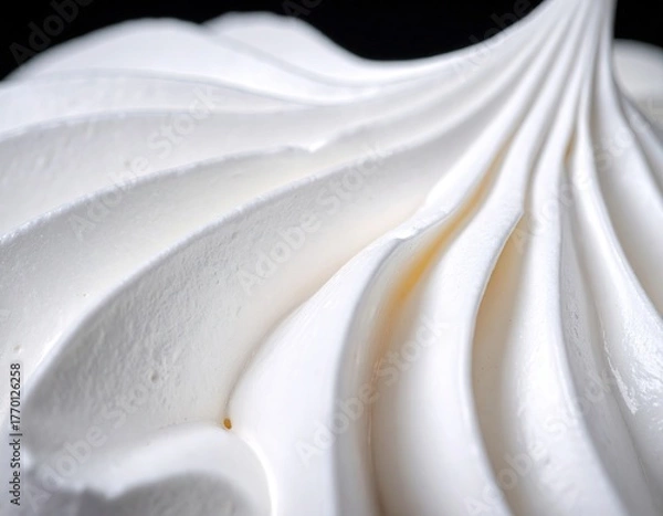 Fototapeta Close-up view of delicate meringue swirls