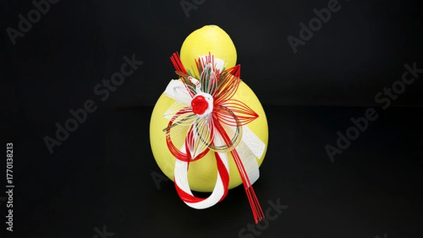 Obraz 晩白柚の鏡餅