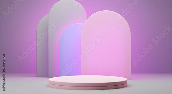 Fototapeta Abstract 3D Podium Display