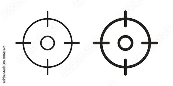 Obraz Aim icon in line design. Simple icon vector
