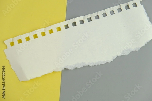 Fototapeta blank paper next to school tools with no word as a template for text space concept. business and education concept