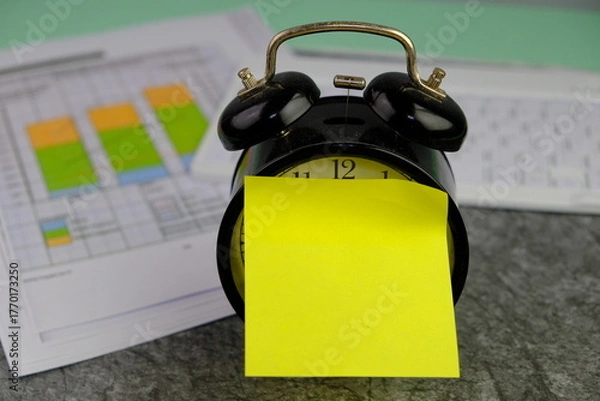 Fototapeta blank paper next to school tools with no word as a template for text space concept. business and education concept