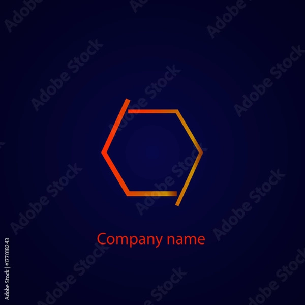 Obraz Hexagon logo. Creative logo.