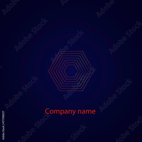 Obraz Hexagon logo. Creative logo.
