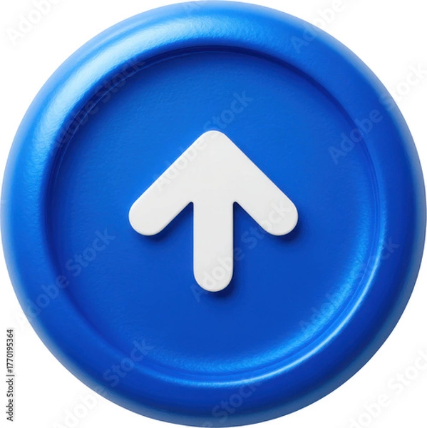 Obraz Arrow button up isolated on transparent background