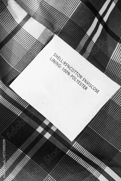 Obraz Fabric composition label