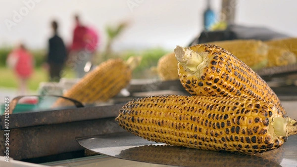 Obraz Street Delicacies roasting corn