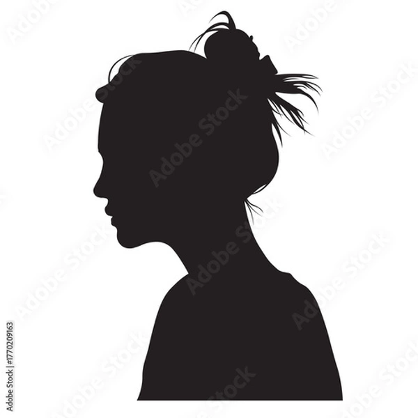 Fototapeta Beautiful Face Woman Side View Silhouette