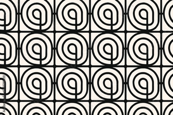 Fototapeta Matrixloop loop vector illustration background arrangement grid repeating structure placed geometric