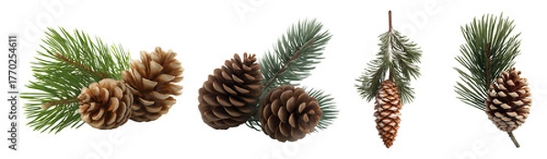 Fototapeta Cones and christmas tree