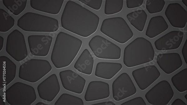 Obraz Dark Gray Futuristic Technology Background Polygonal Network Mesh Abstract Cellular Structure