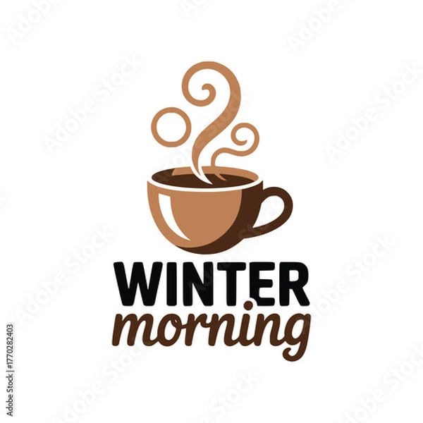 Fototapeta Coffee cup vector logo design. vector illustration