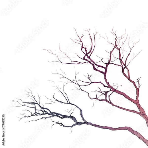 Obraz Elegant Tree Branch with Gradient Touch