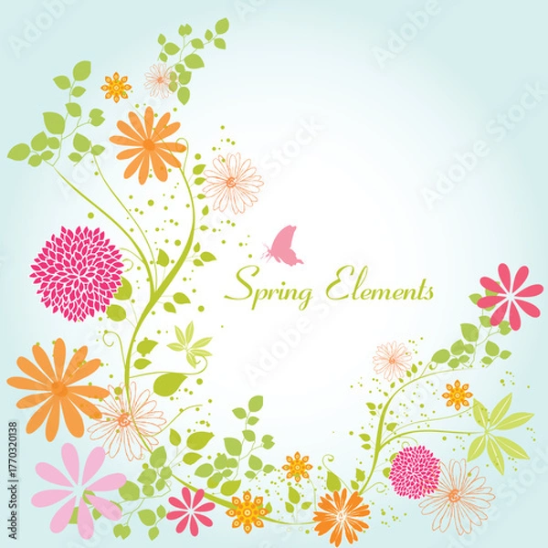 Obraz spring floral background