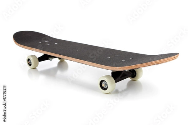 Obraz Black Skate Board na białym tle