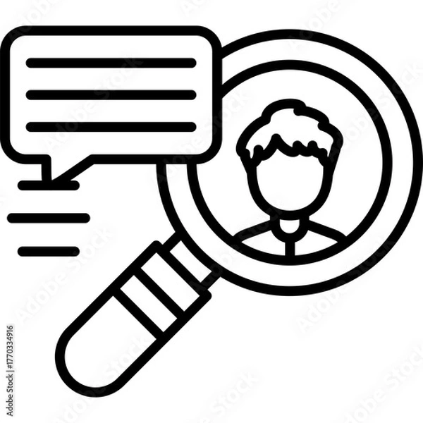 Obraz Qualitative Research Icon Vector Element
