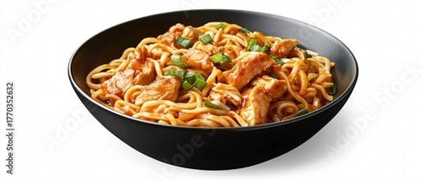 Obraz Chicken Noodle Bowl Centered View Photo
