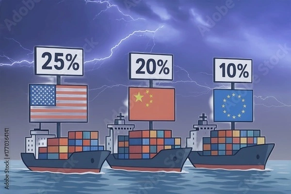 Obraz cargo container ship