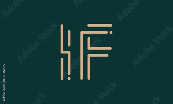 Obraz IF I if initial logo | initial based abstract modern minimal creative logo, vector template image. luxury logotype logo, real estate homie logo. typography logo. initials logo